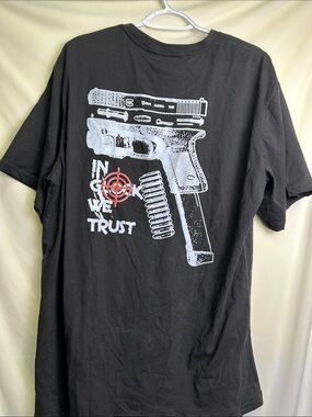 Men's Black 'In Glock We Trust' Graphic Tee